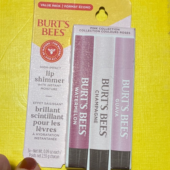Burt's Bees Other - Burt's Bees Lip Shimmer Pink Collection Value Pack